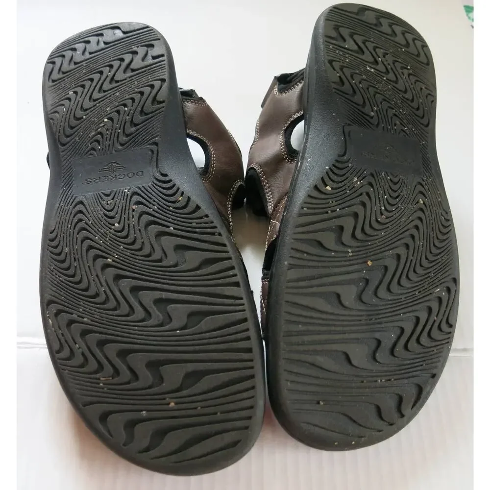 DOCKERS Outdoor Sport Sandal Size 12M Men Adjustable Gorpcore Summer Brown